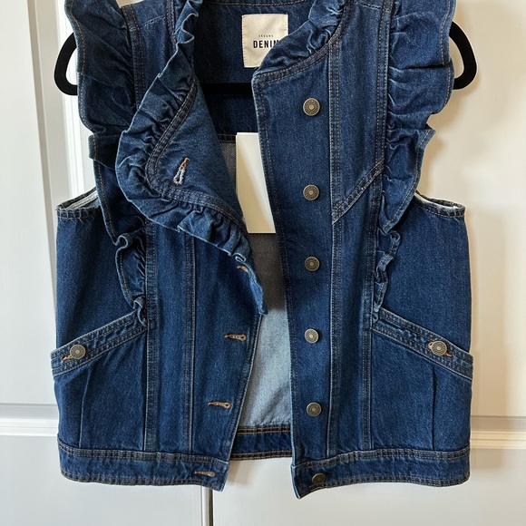 SEZANE DENIM VEST - NWT - Picture 2 of 8